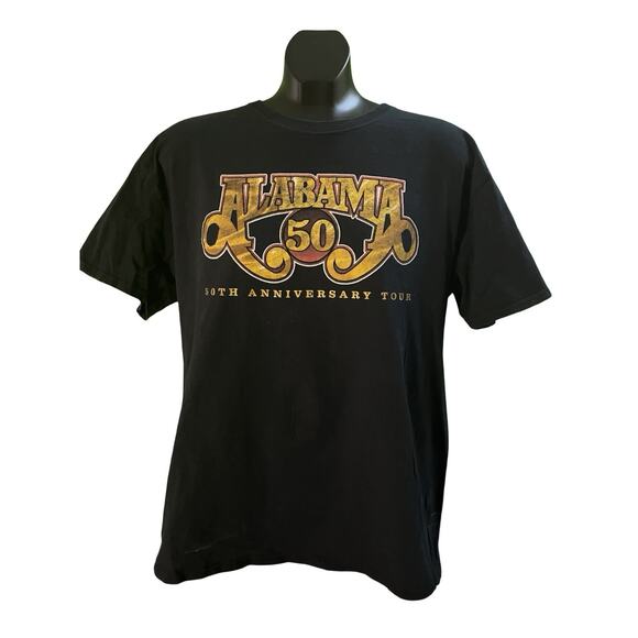 Alabama 50th Anniversary Tour 2021 T-Shirt Black Size L Country Band Concert Tee - Picture 1 of 12
